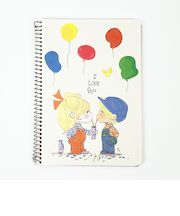 水森亜土 B6 クリアカバー ノート (アイボリー) 文具