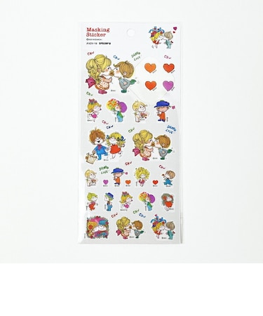 水森亜土 マスキングシール (ホワイト) 文具