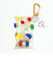 水森亜土 透明 クリアマルチケース (オレンジ)