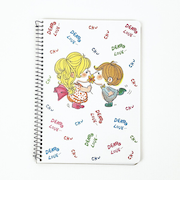 水森亜土 B6 クリアカバー ノート (ホワイト) 文具