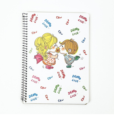 水森亜土 B6 クリアカバー ノート (ホワイト) 文具