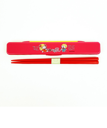 水森亜土 抗菌 音の鳴らない 箸・箸箱セット ランチ