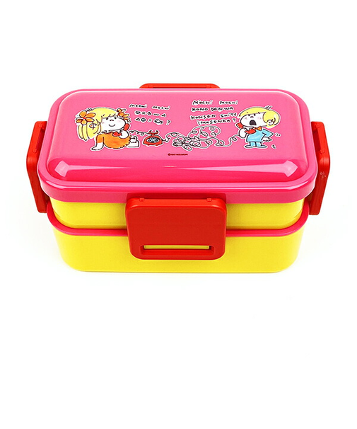 水森亜土 抗菌 食洗機対応 ふわっと2段 弁当箱 ランチ