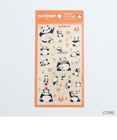 パンダコパンダ クリアステッカーシート (おやこ) 文具 日本製