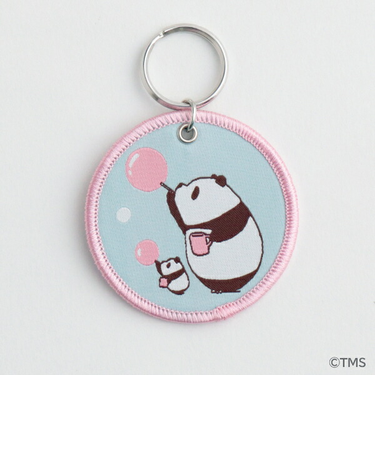 パンダコパンダ 織ネームキーホルダー (ブルー) 台湾製