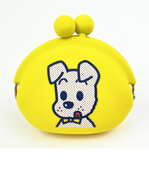 オサムグッズ ドッグ シリコンがま口ポーチ(イエロー) POCHI