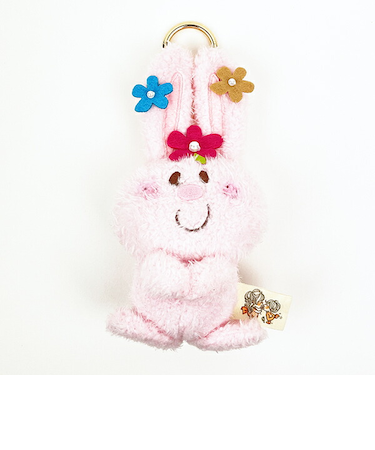 水森亜土 マスコット うさぎ キーチェーン キーリング ぬいぐるみ