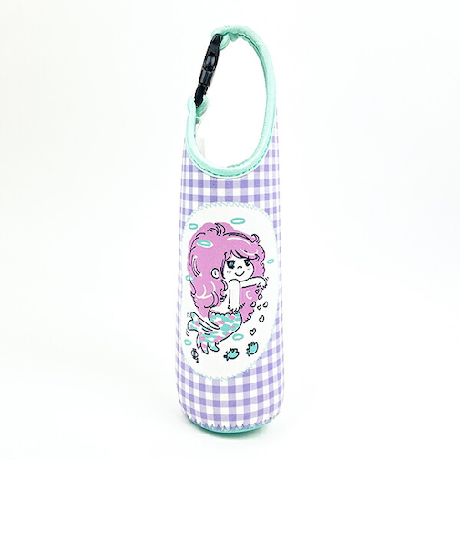 水森亜土 ペットボトルカバー  600m マーメイド パープル ランチ