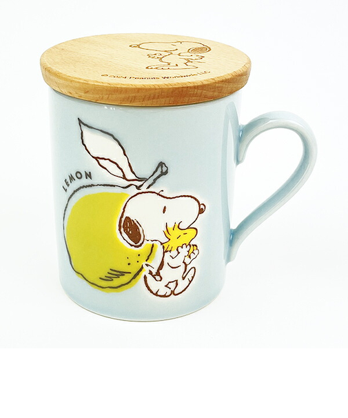 スヌーピー 木製コースター付マグ(レモン) コップ