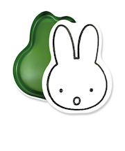 ミッフィー miffy フェイス缶メモ  (グリーン) 文具