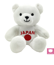 推しベア 日本応援 白 ぬいぐるみ クマ マスコット インテリア kuma and bear