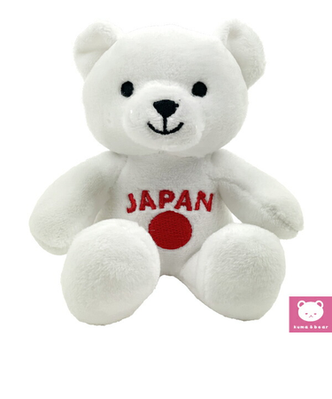 推しベア 日本応援 白 ぬいぐるみ クマ マスコット インテリア kuma and bear