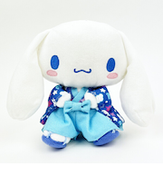 サンリオ シナモロール 千鳥着物 ぬいぐるみ インテリア ブルー