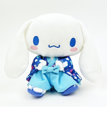 サンリオ シナモロール 千鳥着物 ぬいぐるみ インテリア ブルー