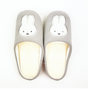 ミッフィー miffy ワッペン スリッパ (グレー)