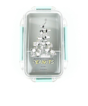 スヌーピー PEANUTS 75th ランチボックス(仕切付) (グリーン) 日本製 SNOOPY