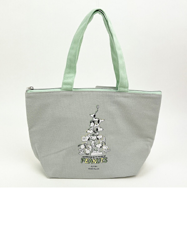 スヌーピー PEANUTS 75th ランチバッグ (グリーン) トートバッグ SNOOPY