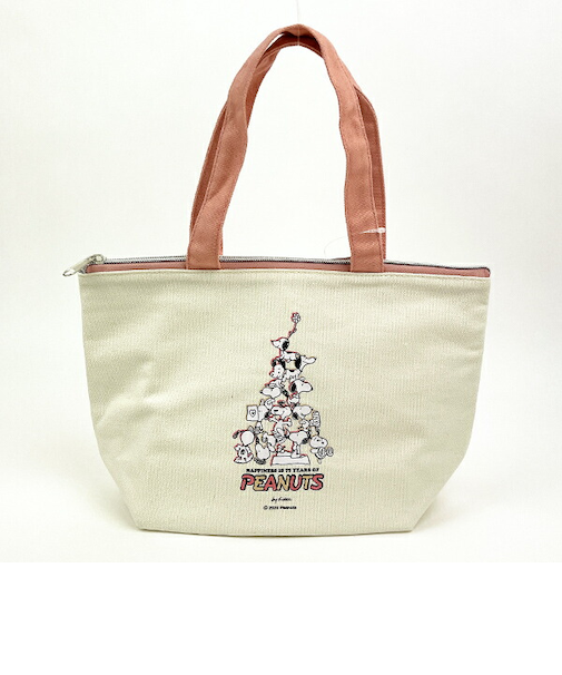 スヌーピー PEANUTS 75th ランチバッグ (ピンク) トートバッグ SNOOPY