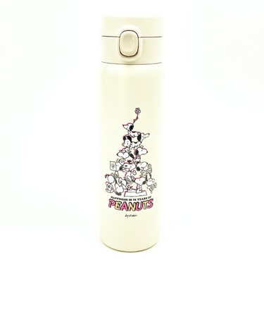スヌーピー PEANUTS 75th ワンプッシュステンレスボトル (ピンク) 水筒 SNOOPY