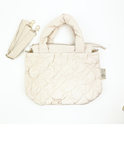 スヌーピー 2WAY キルティングトートバッグ(M) アイボリー SNOOPY