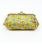 11ぴきのねこ ジャガードがま口ポーチ（びっくり） イエロー