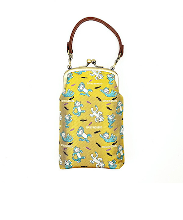 11ぴきのねこ ジャガードメガネケース（びっくり） イエロー