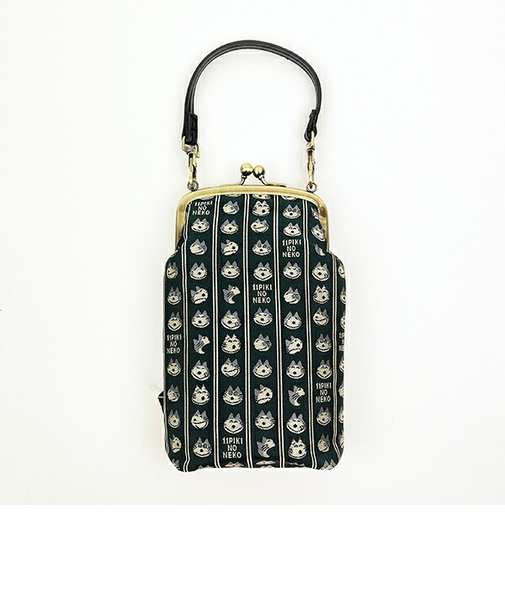 11ぴきのねこ ジャガードメガネケース（かお） グリーン