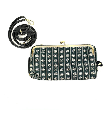 11ぴきのねこ ジャガードお財布ショルダーバッグ(かお) グリーン