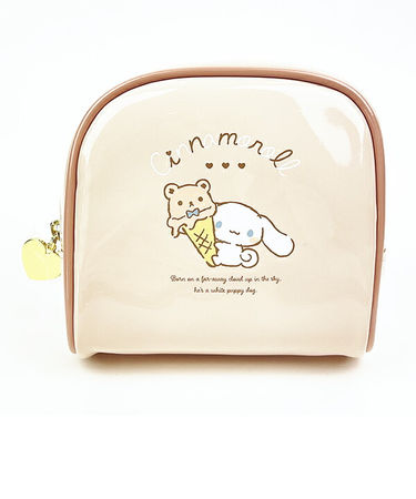サンリオ シナモロール ボックスポーチ のんびりナチュラルシリーズ シナモン Sanrio