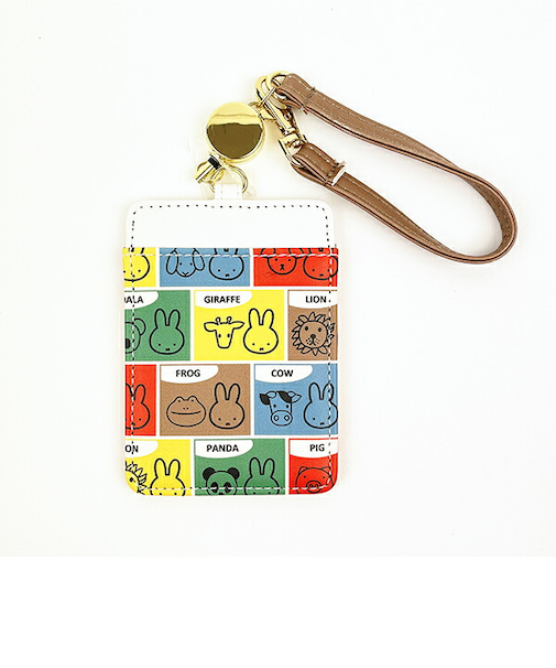 ミッフィー MIFFY＆ANIMALS リール付き パスケース
