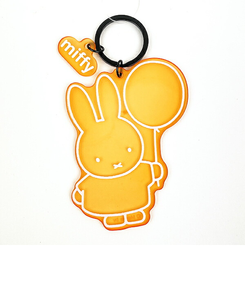 ミッフィー miffy マット染色キーホルダー (オレンジ)