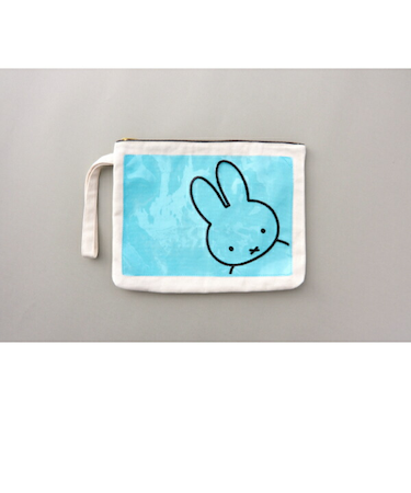 ミッフィー miffy P-BAG クラッチバッグ(ブルー) ポーチ