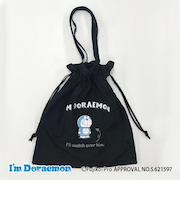 ドラえもん 巾着トートバッグ(ブラック)