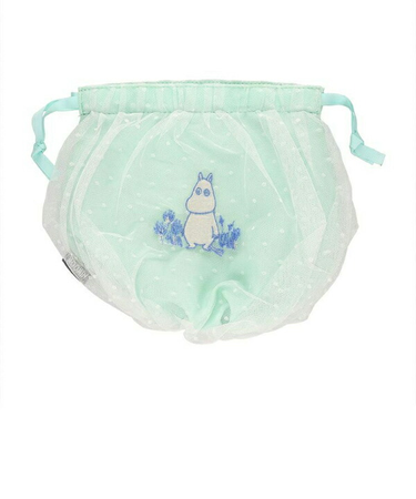 ムーミン ふんわり巾着ポーチ(グリーン)