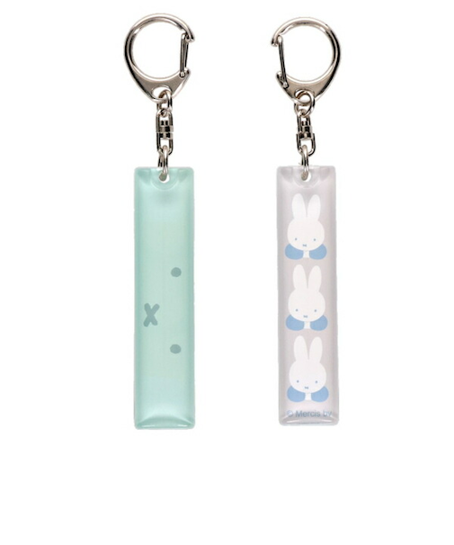 ミッフィー miffy フェイス アクリルスティックキーホルダー(ライトグリーン)
