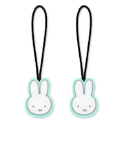 ミッフィー miffy フェイス ジッパータブ(ライトグリーン) チャーム