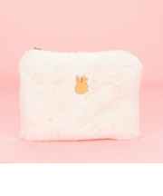 ミッフィー miffy もこもこフラットポーチ(アイボリー)