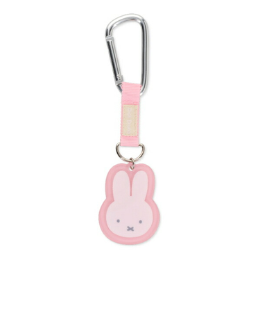 ミッフィー miffy フェイス カラビナ付きアクリルキーホルダー(ピンク)