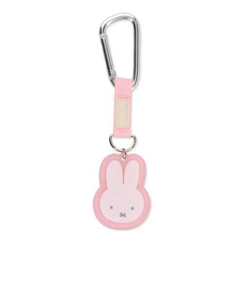 ミッフィー miffy フェイス カラビナ付きアクリルキーホルダー(ピンク)