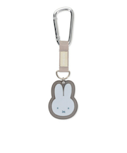 ミッフィー miffy フェイス カラビナ付きアクリルキーホルダー(グレー)