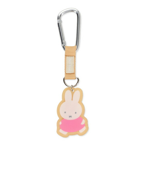 ミッフィー miffy あるき カラビナ付きアクリルキーホルダー(オレンジ)