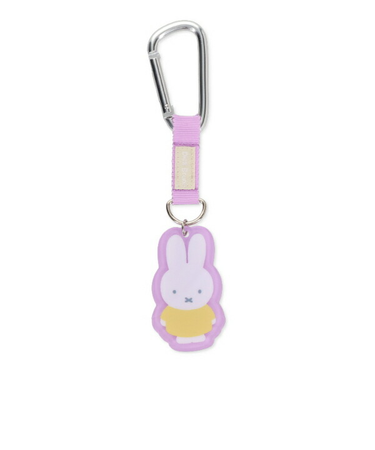 ミッフィー miffy 立ちポーズ カラビナ付きアクリルキーホルダー(パープル)