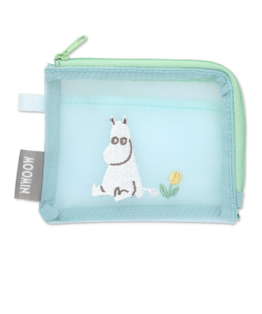 ムーミン メッシュL字パスケース(ミント)