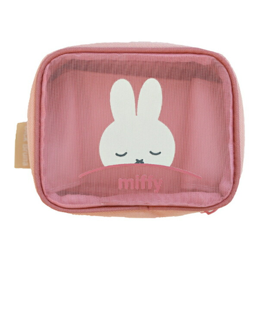 ミッフィー miffy じゃばらメッシュポーチS (ピンク)