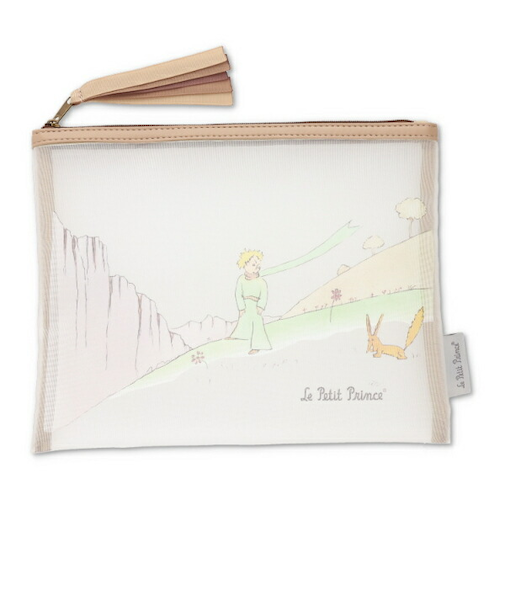 星の王子さま メッシュポーチフラット (ベージュ)