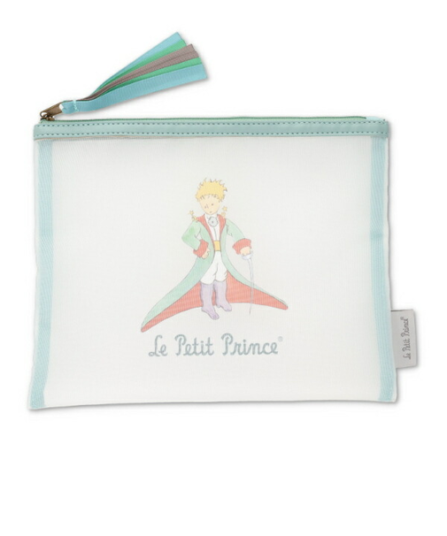星の王子さま メッシュポーチフラット(ミントグリーン)