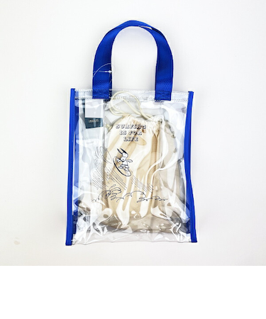 SNOOPY スヌーピー クリアトート M 巾着付 ブルー サーフスヌーピー バッグ デイユーズ アウトドア プール サウナ