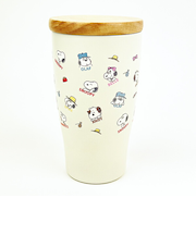 SNOOPY スヌーピー 木蓋付ステンレスタンブラー フェイスパターン マグカップ コップ ランチ キッチン