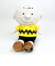 スヌーピー スヌーピー SNOOPY チャーリーブラウン 75th ぬいぐるみ レトロ Mサイズ インテリア イエロー