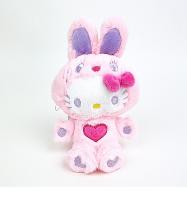 サンリオ ハローキティ マスコット カラフルバニー ピンク ぬいぐるみ キーホルダー ストラップ